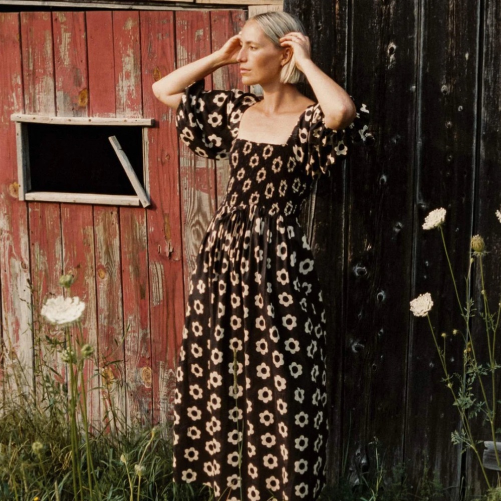Christy Dawn Katrina Dress Noir Daisy Print